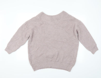 new look' Womens Purple   Henley Jumper Size M