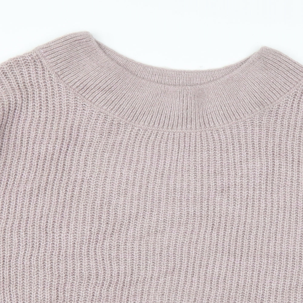 new look' Womens Purple   Henley Jumper Size M