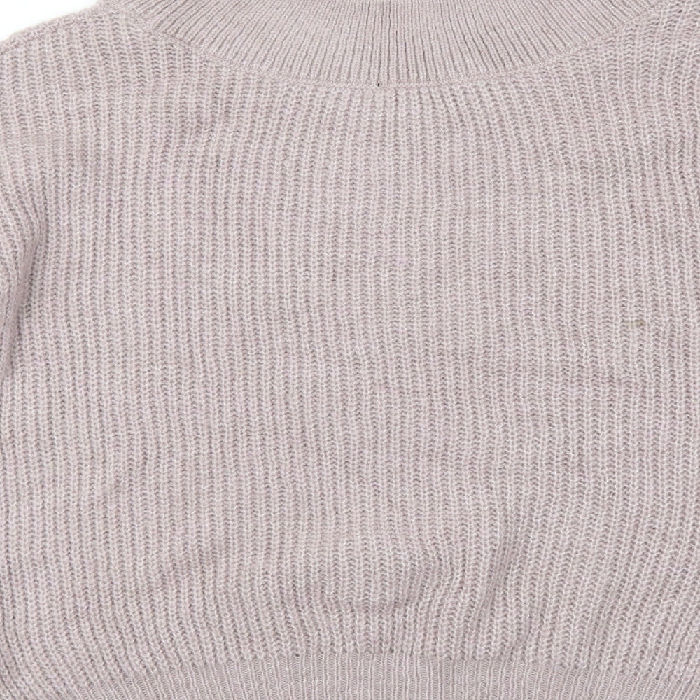 new look' Womens Purple   Henley Jumper Size M
