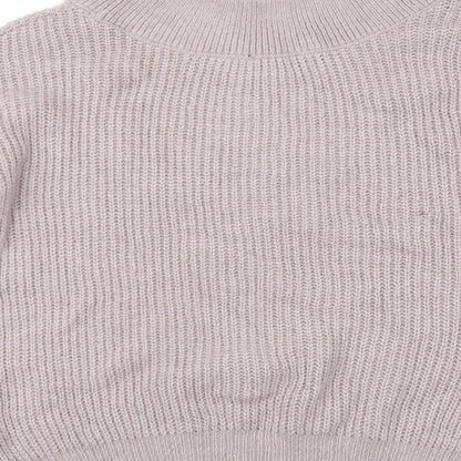 new look' Womens Purple   Henley Jumper Size M