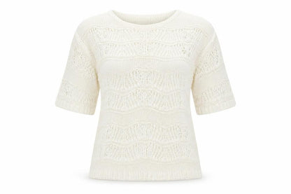 Per Una Womens Ivory   Pullover Jumper Size 10  - See Through