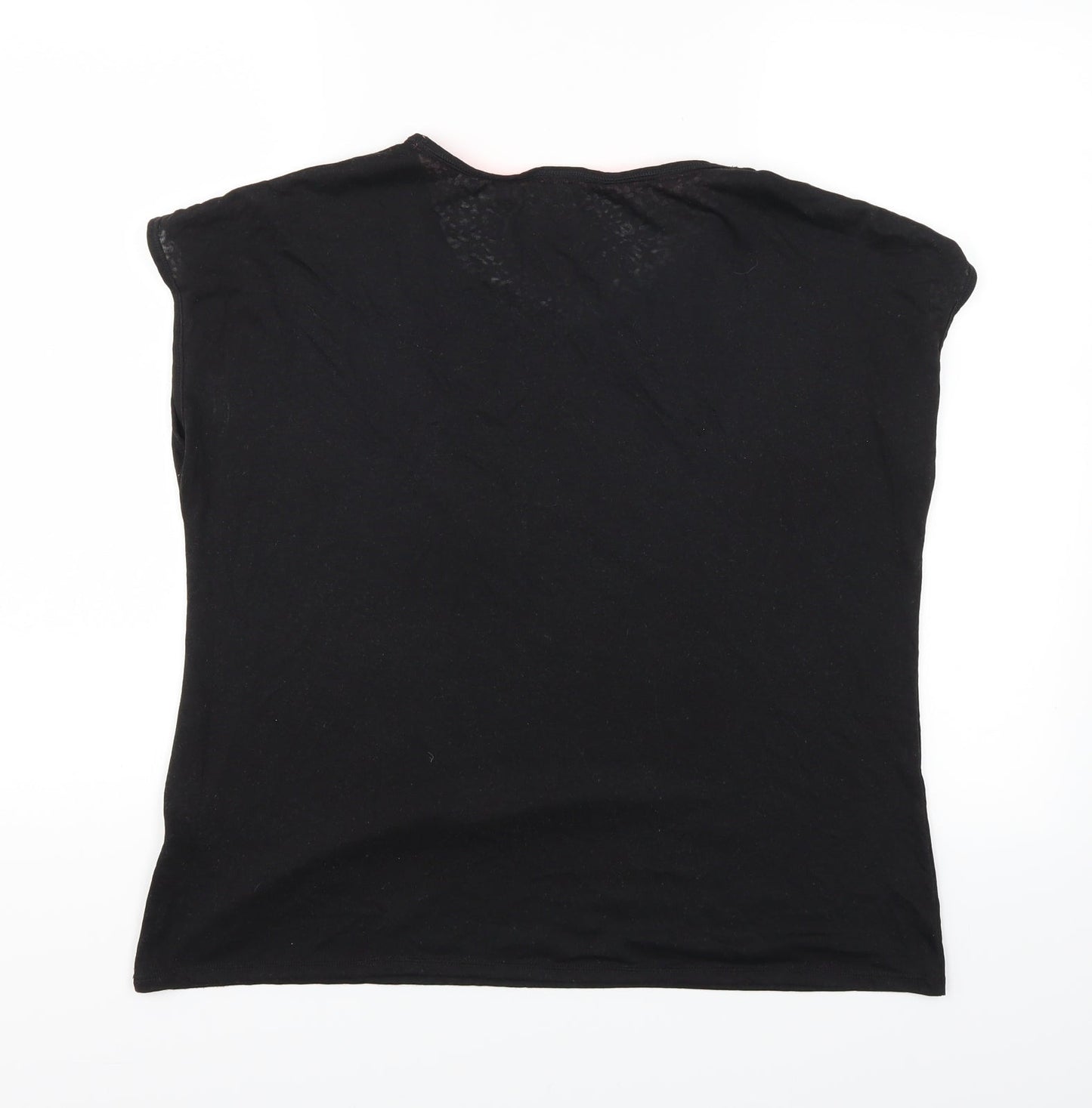 Womens UK Size 16 Marks and Spencer Black Basic T-Shirt