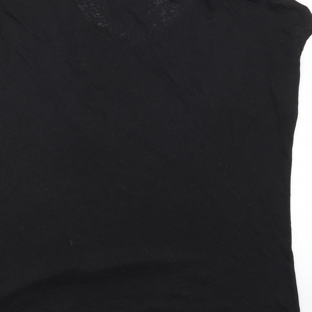 Womens UK Size 16 Marks and Spencer Black Basic T-Shirt