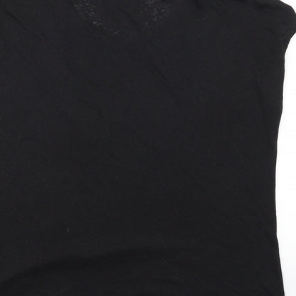Womens UK Size 16 Marks and Spencer Black Basic T-Shirt
