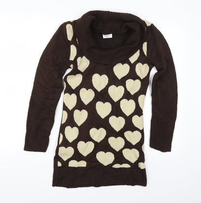 AnyBody Womens Brown Polka Dot  Shift  Size 4