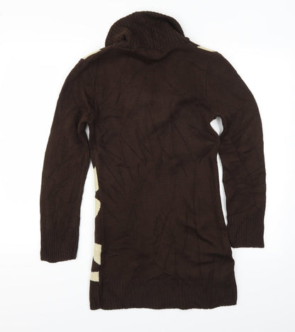 AnyBody Womens Brown Polka Dot  Shift  Size 4
