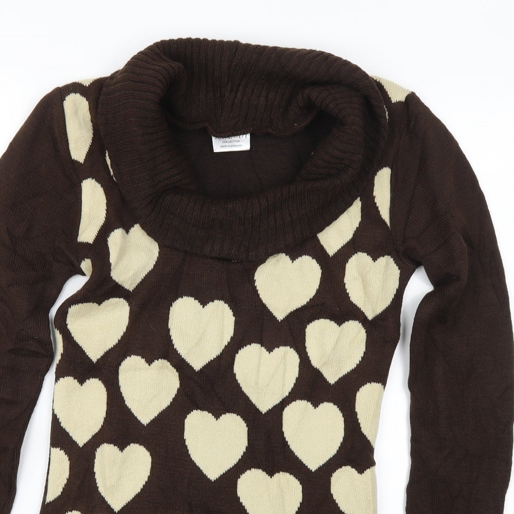 AnyBody Womens Brown Polka Dot  Shift  Size 4