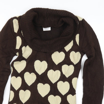 AnyBody Womens Brown Polka Dot  Shift  Size 4