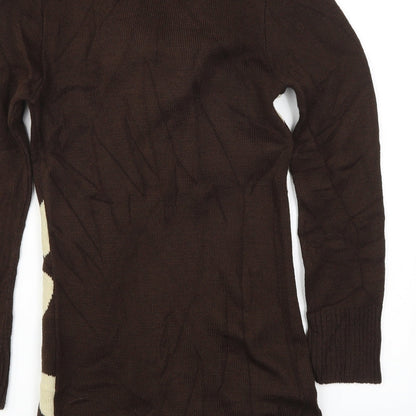 AnyBody Womens Brown Polka Dot  Shift  Size 4