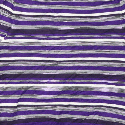 cc Womens Purple Striped  Pullover Jumper Size S