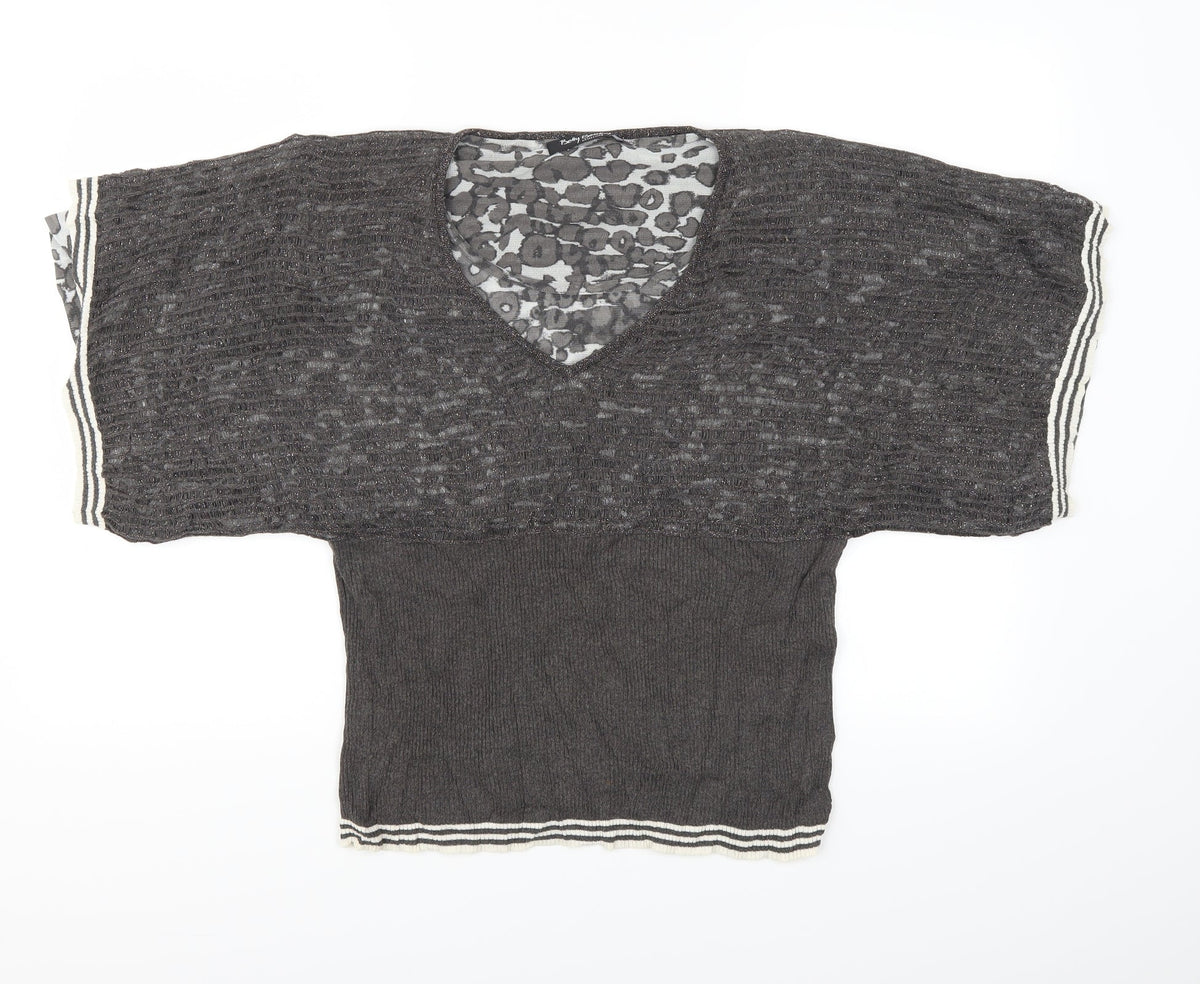 belly barley Womens Grey   Basic Blouse Size 16