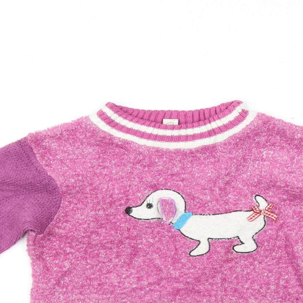 Preworn Girls Purple   Pullover Jumper Size 11 Years