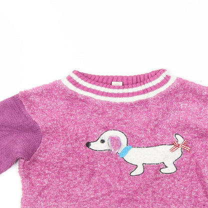 Preworn Girls Purple   Pullover Jumper Size 11 Years