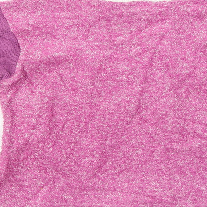Preworn Girls Purple   Pullover Jumper Size 11 Years