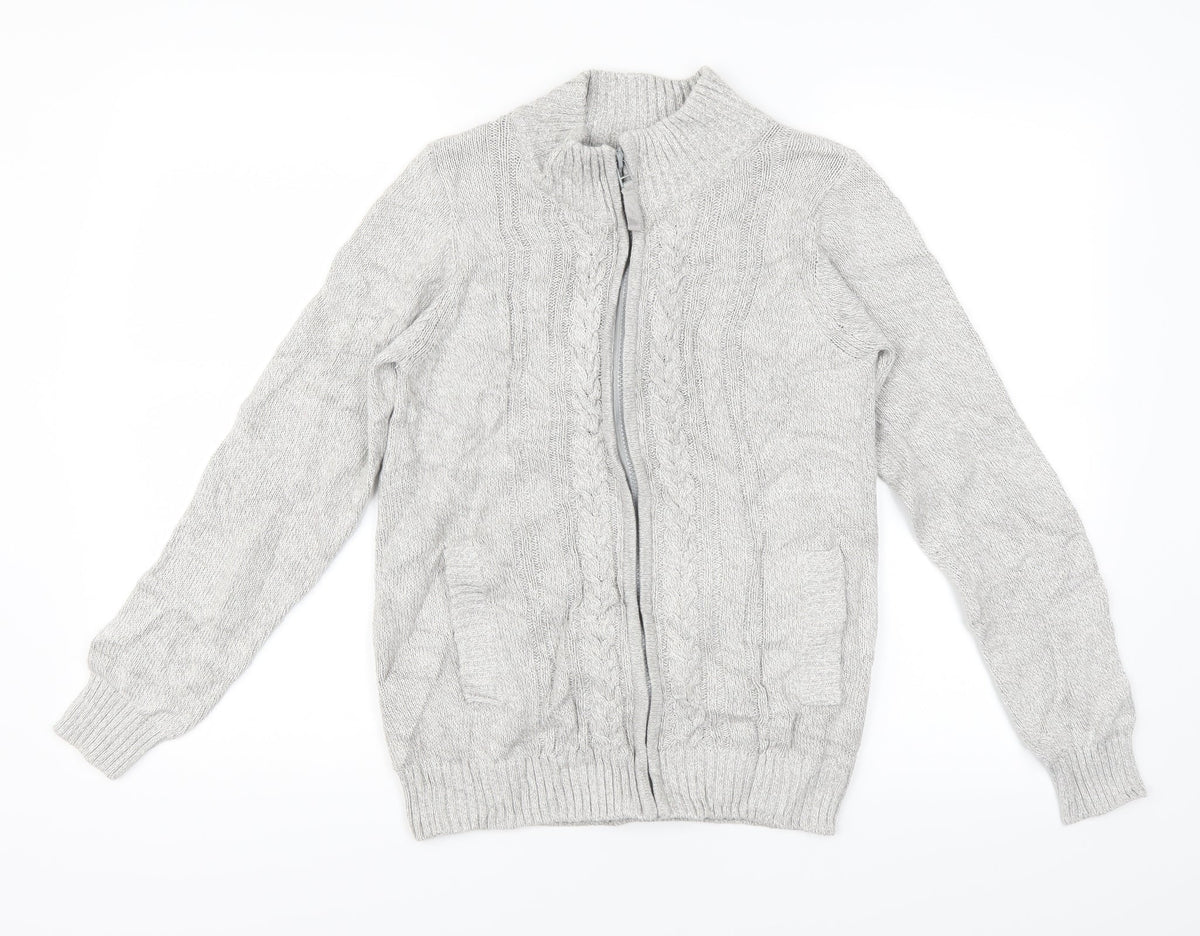 ISLE Womens Grey   Full Zip Jumper Size S
