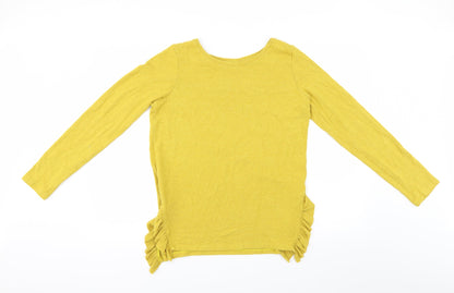 Womens UK Size 10 NEXT Yellow Basic Blouse