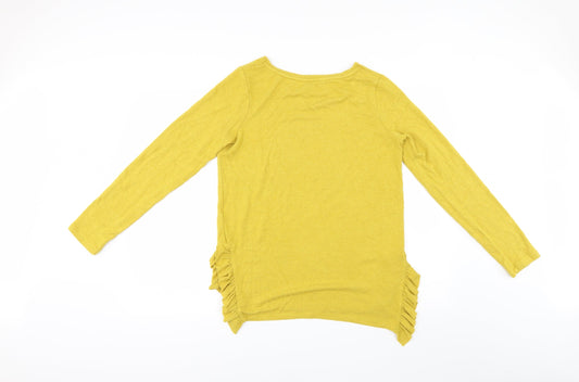 Womens UK Size 10 NEXT Yellow Basic Blouse