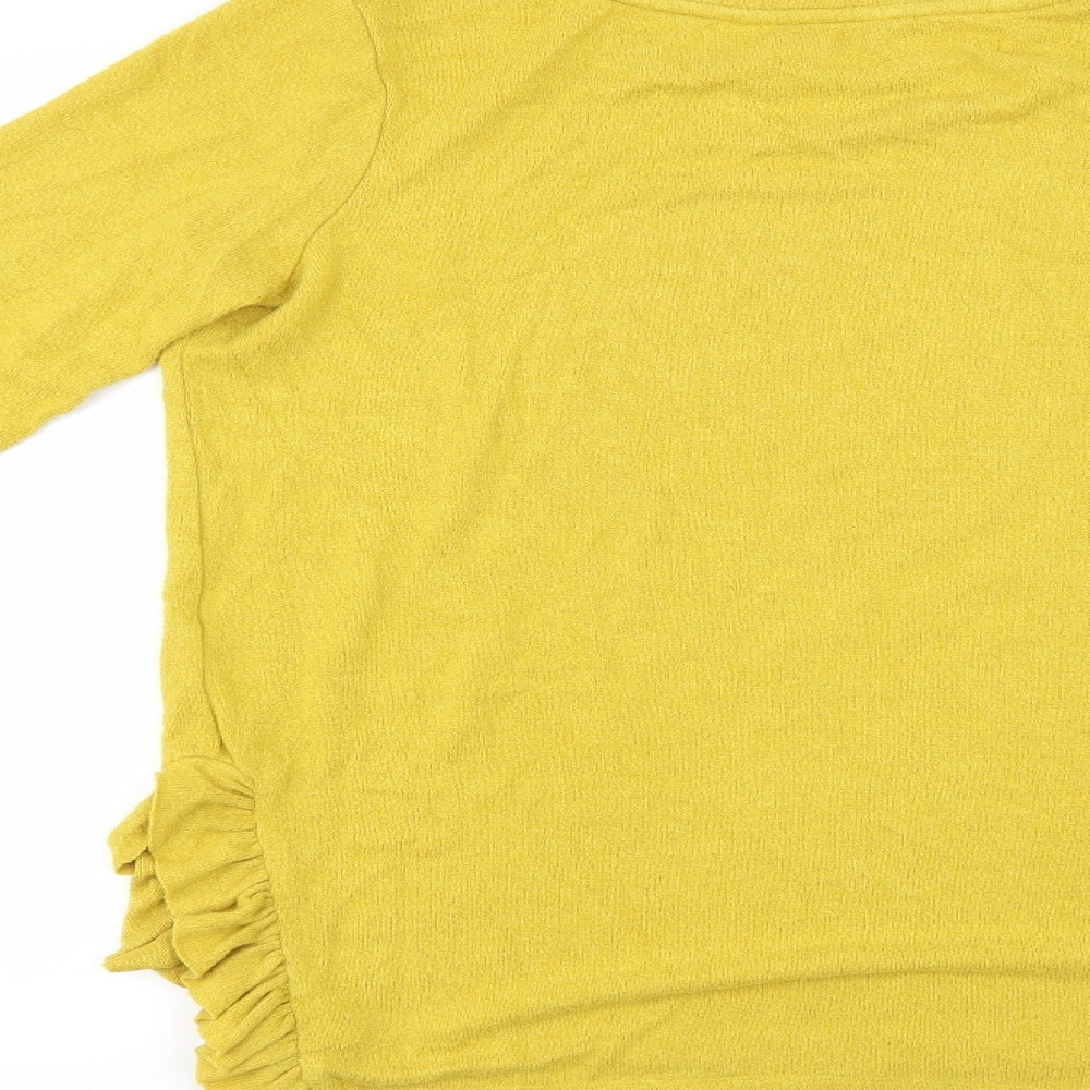 Womens UK Size 10 NEXT Yellow Basic Blouse