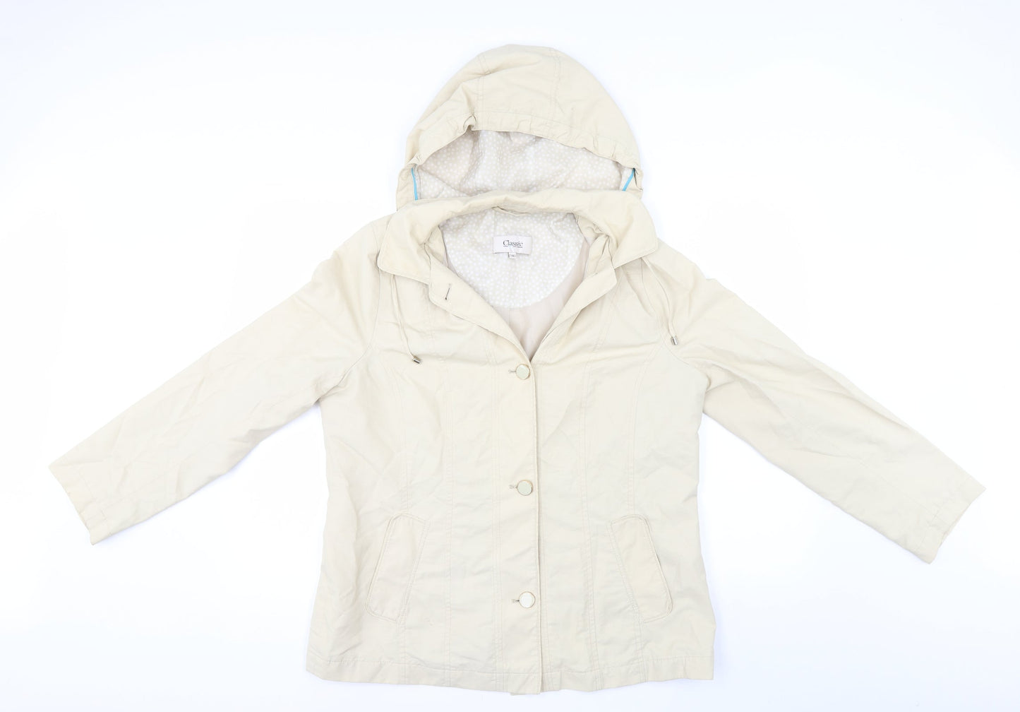 Classic Womens Beige   Overcoat Coat Size 12