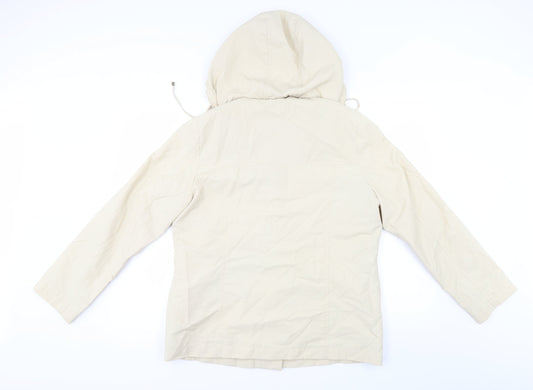 Classic Womens Beige   Overcoat Coat Size 12