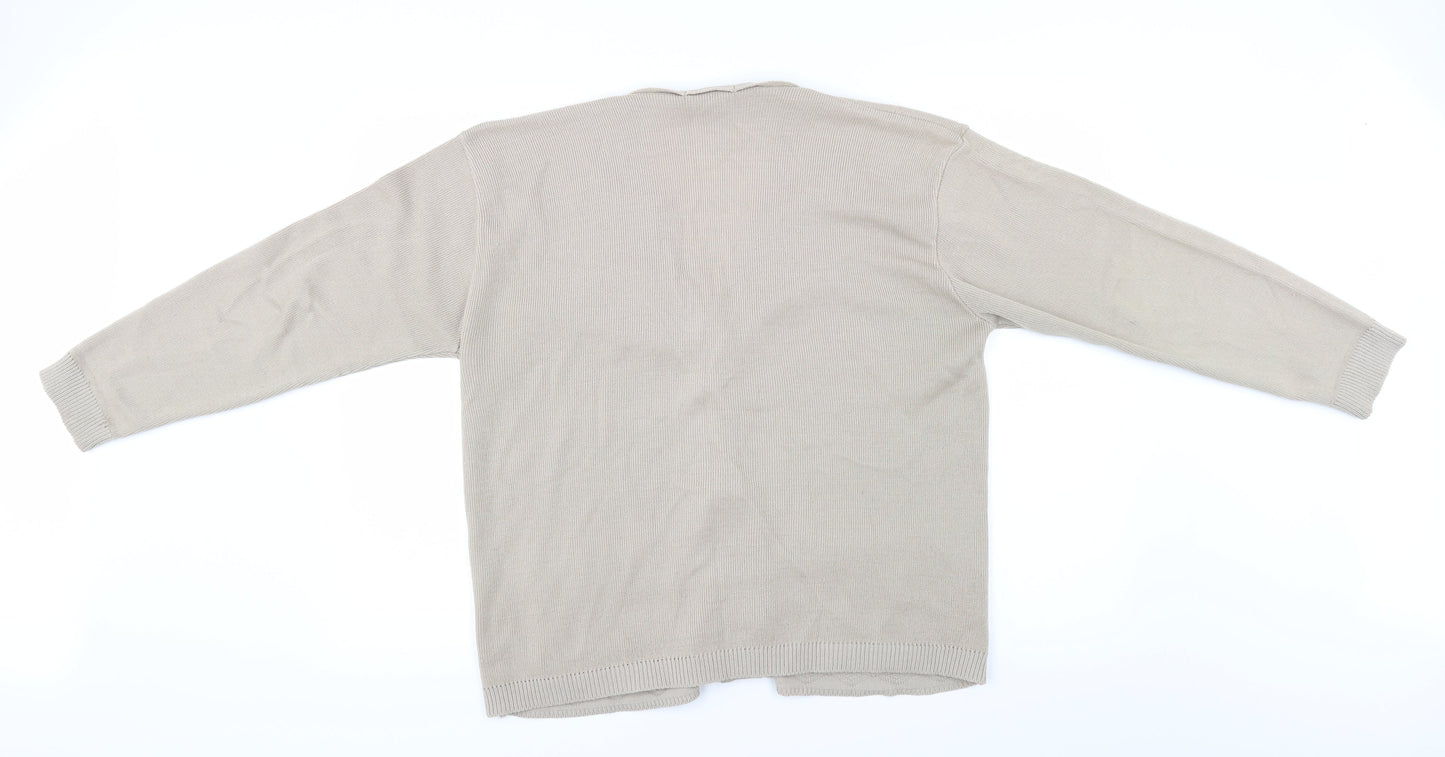 Preworn Womens Beige   Cardigan Jumper Size XL