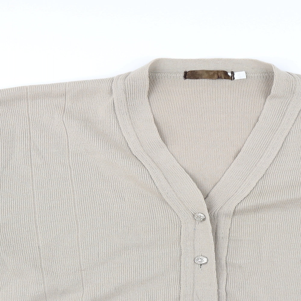 Preworn Womens Beige   Cardigan Jumper Size XL