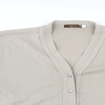 Preworn Womens Beige   Cardigan Jumper Size XL