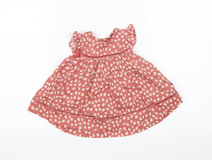 Primark Girls Pink Floral  A-Line  Size 3-6 Months