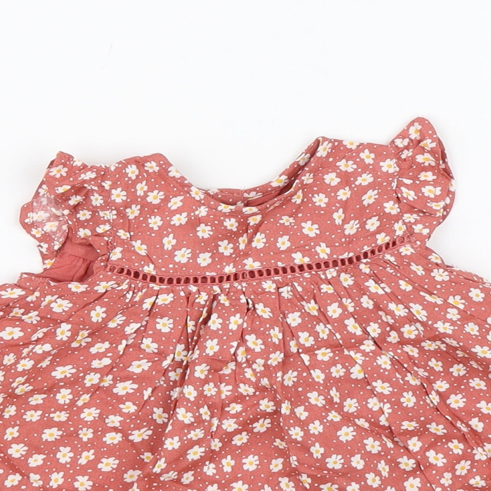 Primark Girls Pink Floral  A-Line  Size 3-6 Months