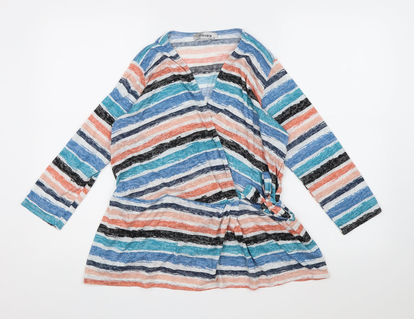 Womens UK Size M Alexandra Multicoloured Wrap Blouse