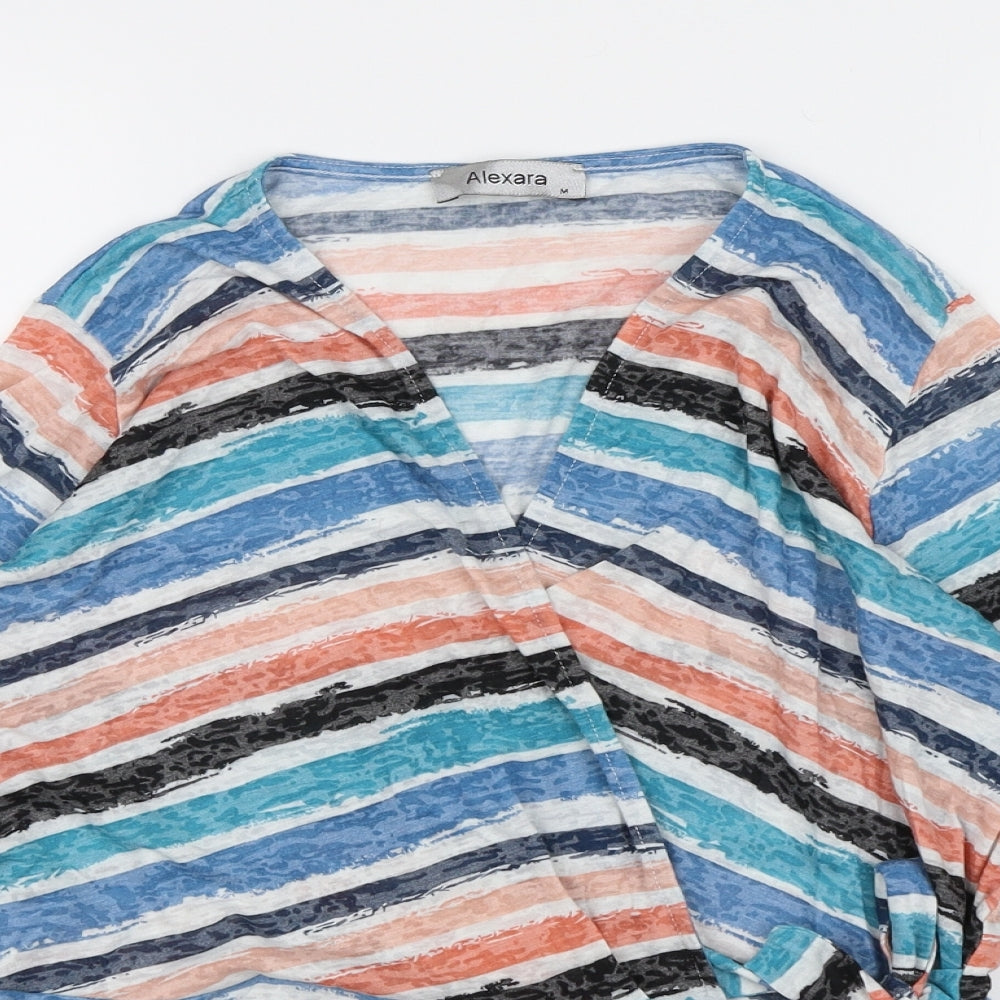 Womens UK Size M Alexandra Multicoloured Wrap Blouse