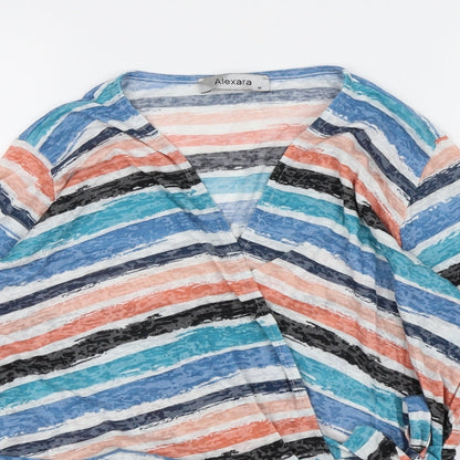 Womens UK Size M Alexandra Multicoloured Wrap Blouse