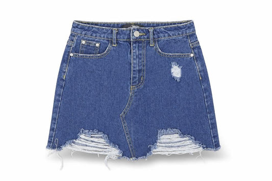 Womens UK Size 6 Missguided A-Line Denim Skirt
