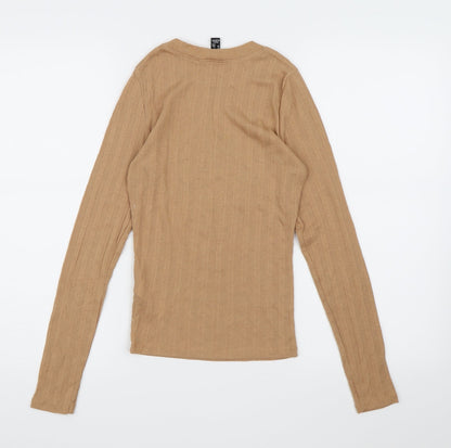 New Look Womens Brown  Knit Pullover Jumper Size 8