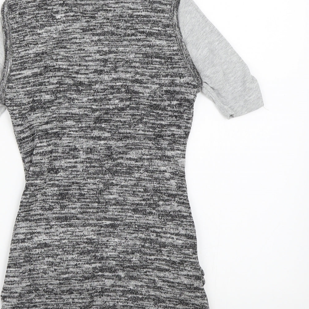 Knitworks Girls Grey  Knit Pullover T-Shirt Size 7-8 Years