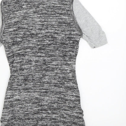 Knitworks Girls Grey  Knit Pullover T-Shirt Size 7-8 Years