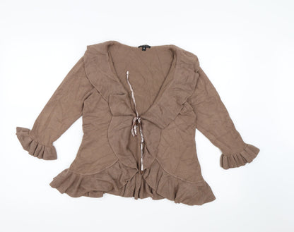 Mixin Womens Brown  Knit Cardigan Jumper Size M