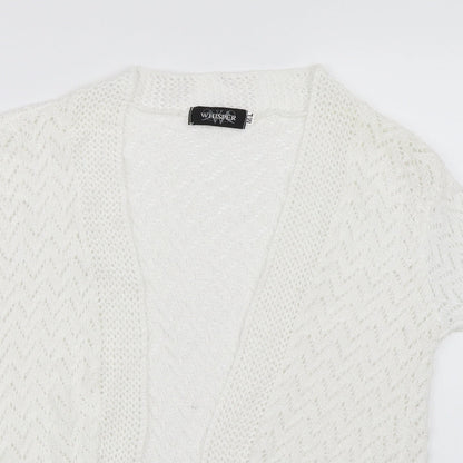 Whisper Womens White  Knit Shrug Jumper Size M