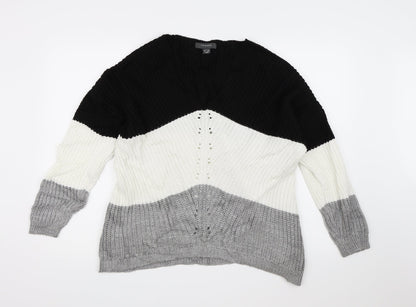Primark Womens Multicoloured Striped Knit Pullover Jumper Size 6