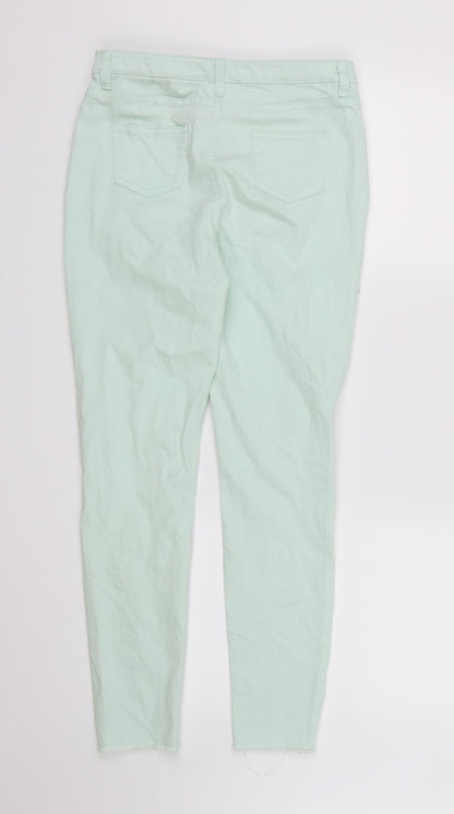 Denim CO. Girls Green  Denim Skinny Jeans Size 13-14 Years - DISTRESSED