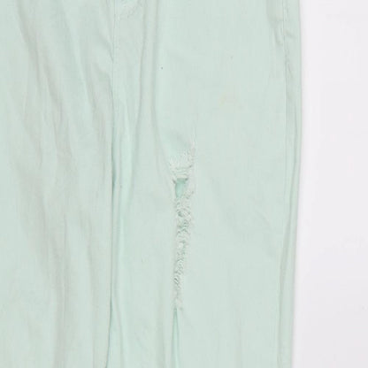 Denim CO. Girls Green  Denim Skinny Jeans Size 13-14 Years - DISTRESSED