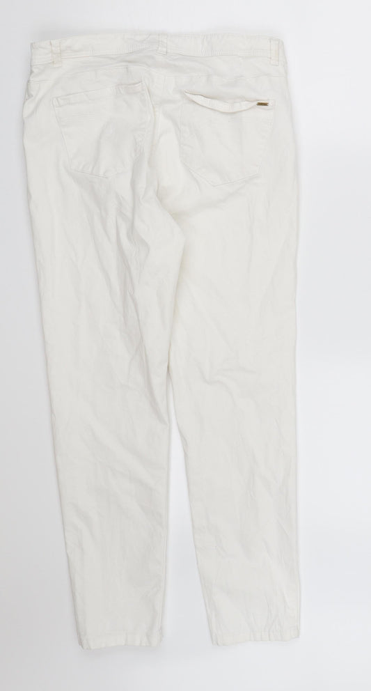 Espirit Womens White  Denim Straight Jeans Size 12 L26 in - white jeans