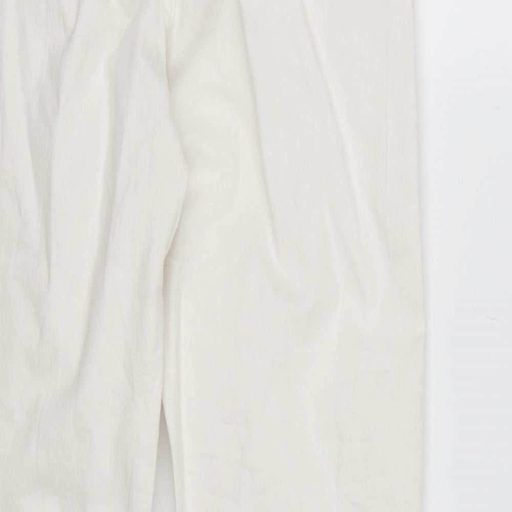 Denim CO. Womens White  Denim Mom Jeans Size 4 L24 in