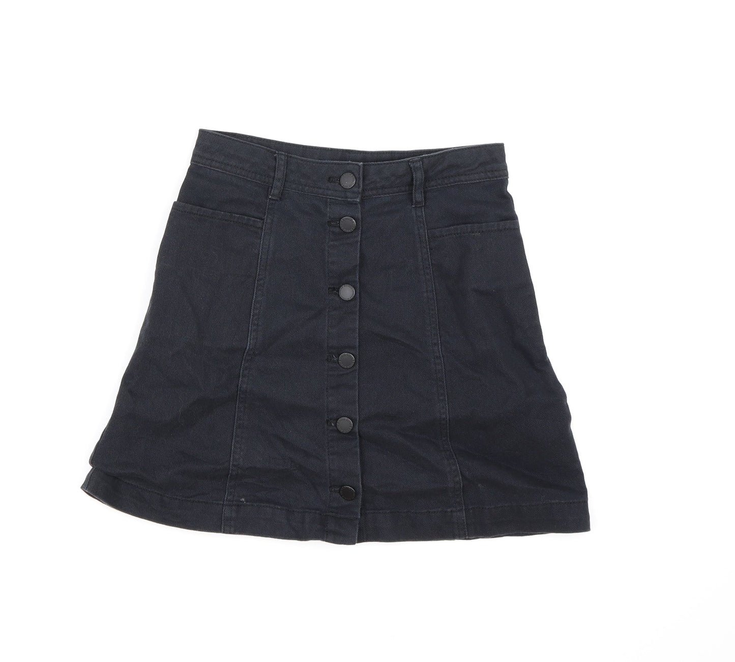 Divided by H&M Womens Black  Denim A-Line Skirt Size 4