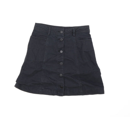 Divided by H&M Womens Black  Denim A-Line Skirt Size 4
