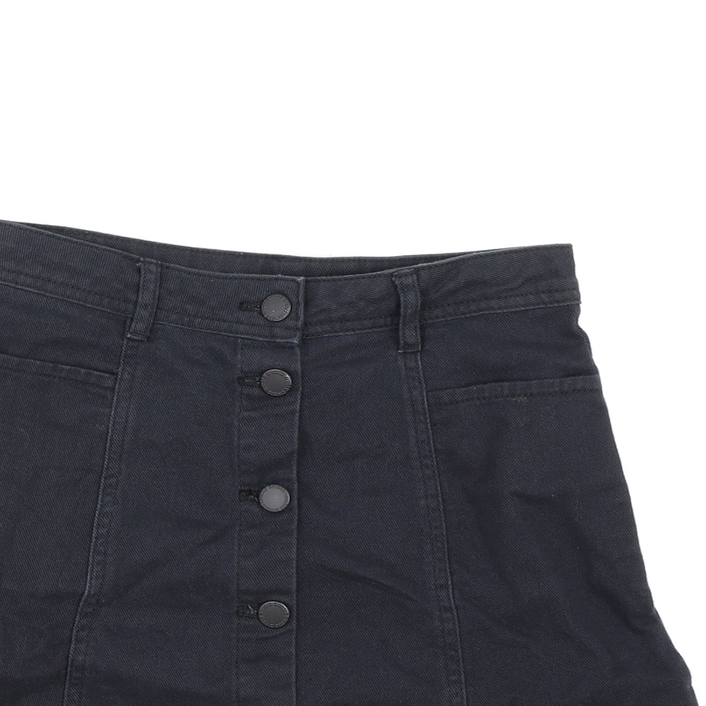 Divided by H&M Womens Black  Denim A-Line Skirt Size 4