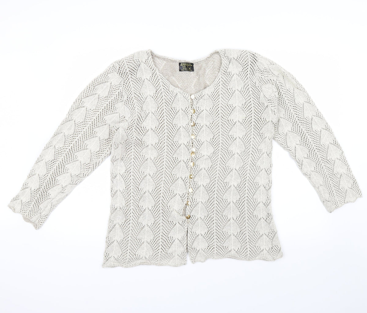 andrita Womens Beige   Pullover Jumper Size M