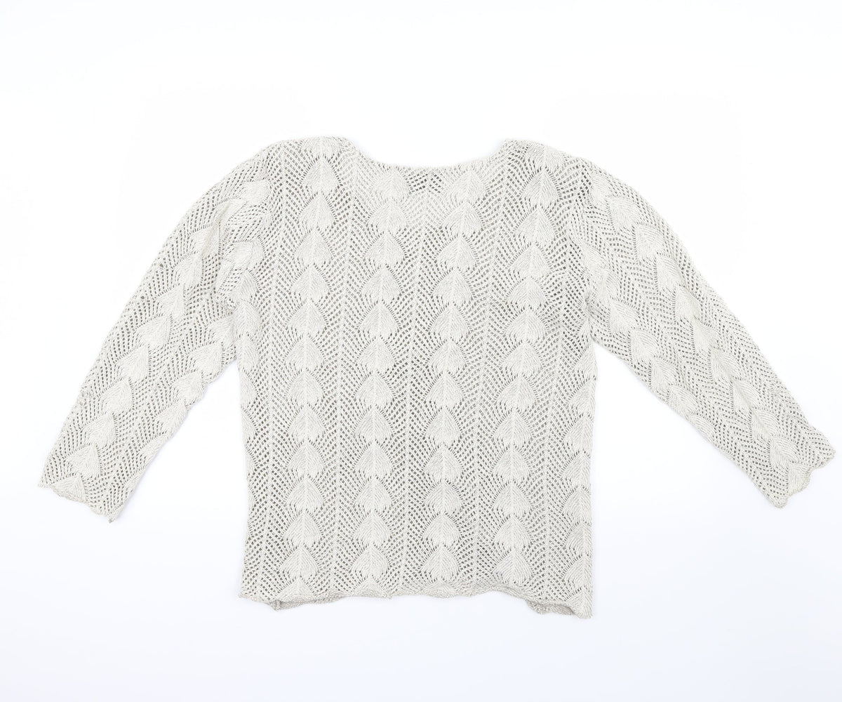 andrita Womens Beige   Pullover Jumper Size M