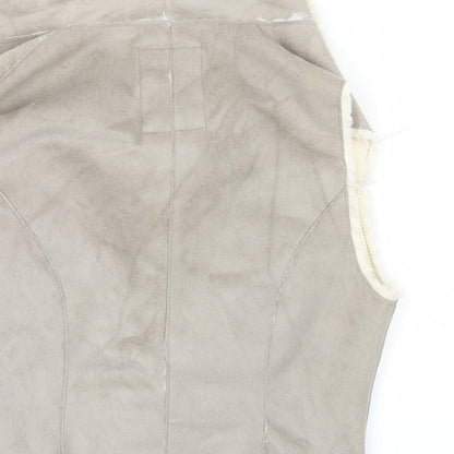 Womens UK Size 14 New Look Grey Windbreaker Coat