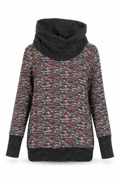 urban angel Womens Red Geometric  Pullover Jumper Size 8  - turtle neck